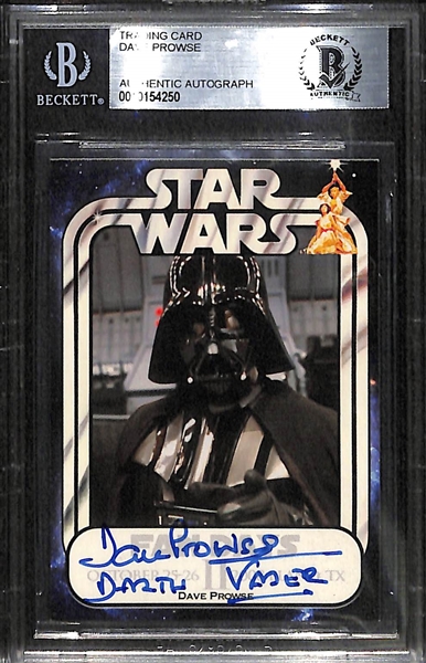 2008 Official Pix Star Wars Dave Prowse Darth Vader Autograph Card - BGS Authentic 